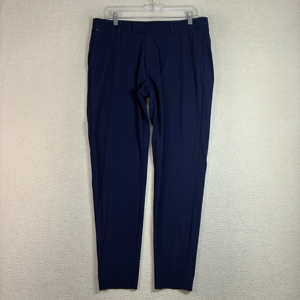 Peter Millar Performance Ankle Sport Pant Men 36x30 Blue Stretch Crown Crafted
